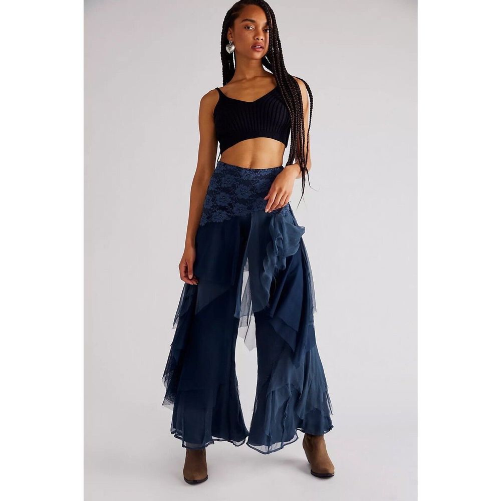 New Free People X Nigel Preston Fairy Chiffon Pants Size Large